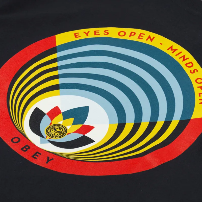 Obey Open Eyes Open Mind T Shirt Black-5