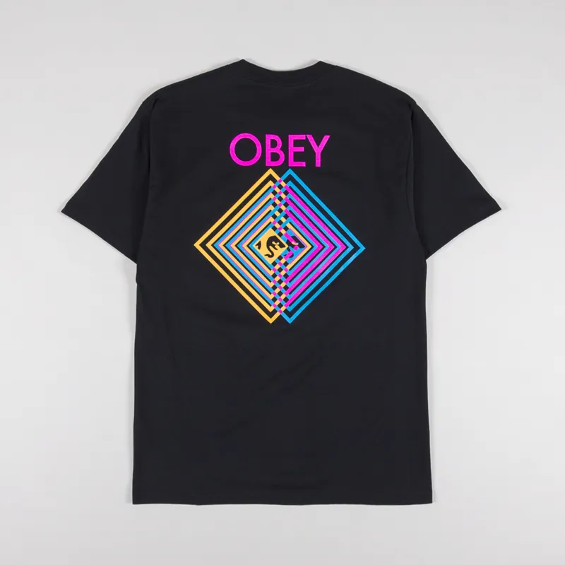 Obey Double Vision T Shirt Black