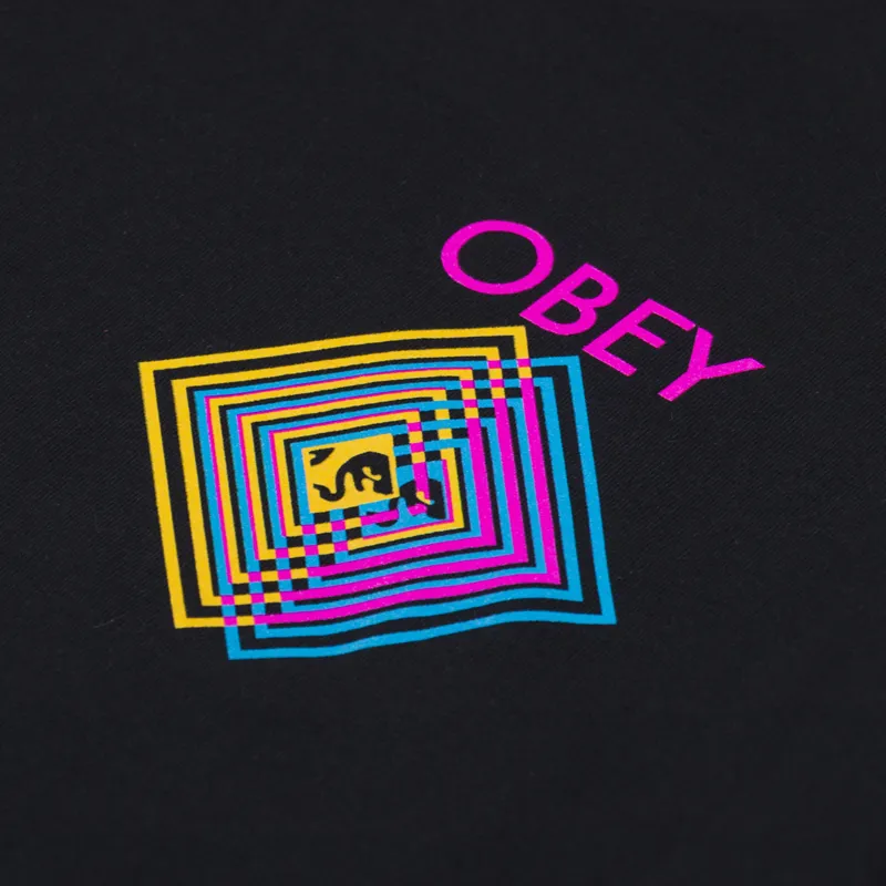 Obey Double Vision T Shirt Black-5