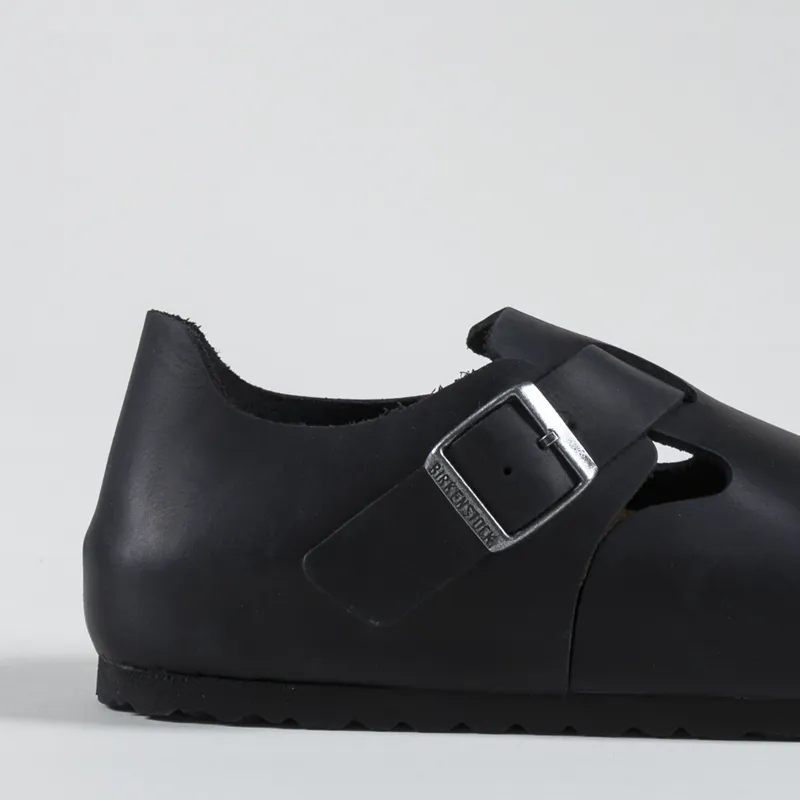 Birkenstock Womens London Oiled Leather Regular Fit Sandals Black-4