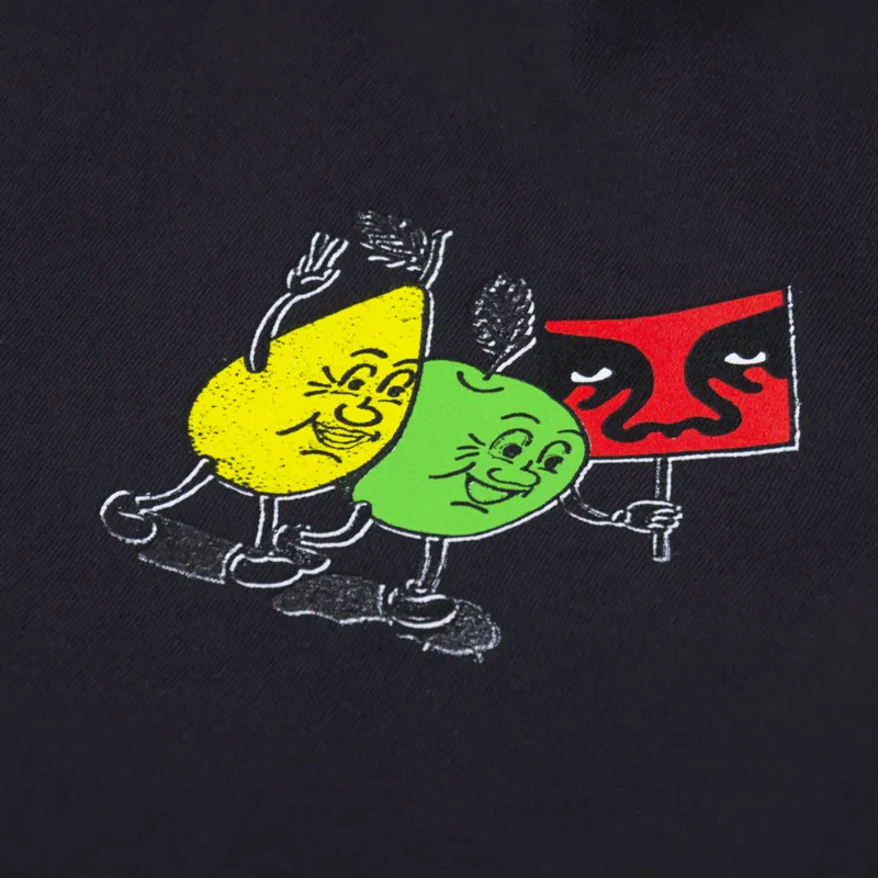 Obey Peaceful Protest T Shirt Vintage Black-5