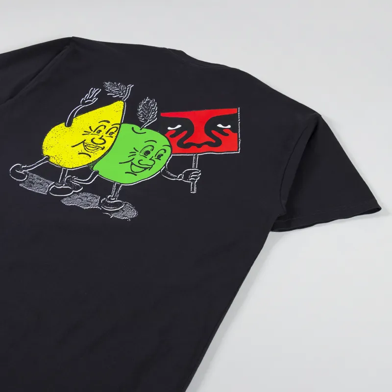 Obey Peaceful Protest T Shirt Vintage Black-2