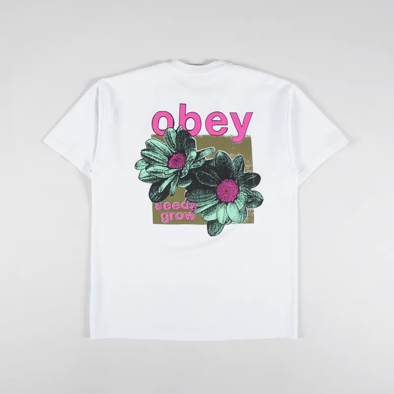 Obey Seeds Grown T Shirt White
