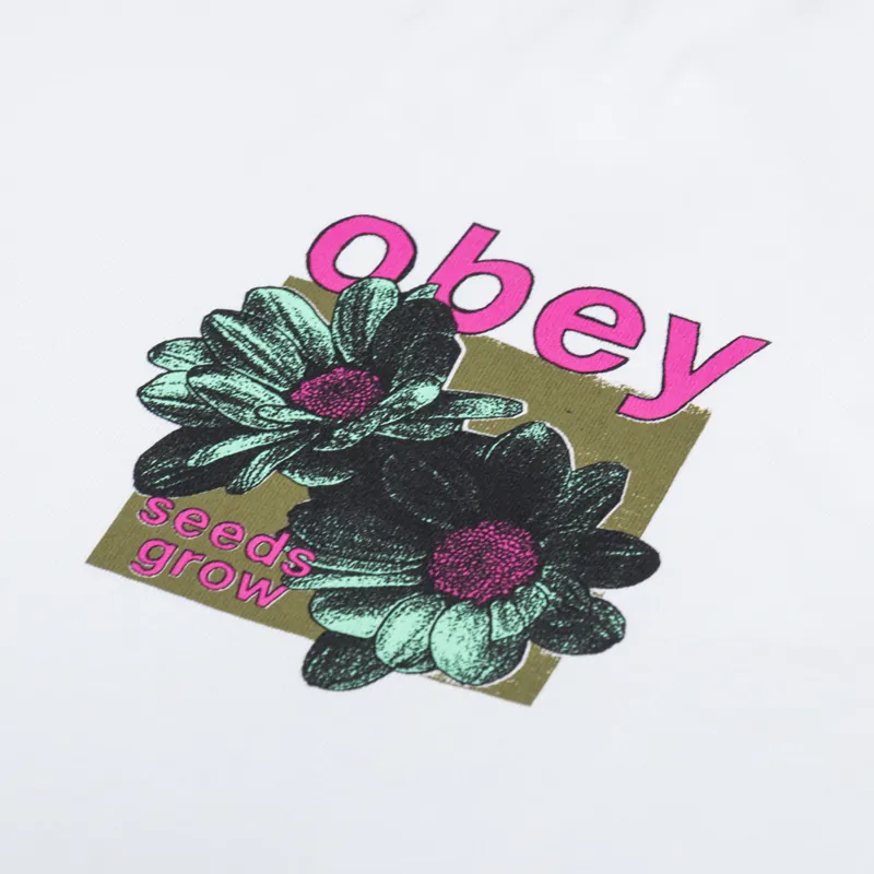 Obey Seeds Grown T Shirt White-5