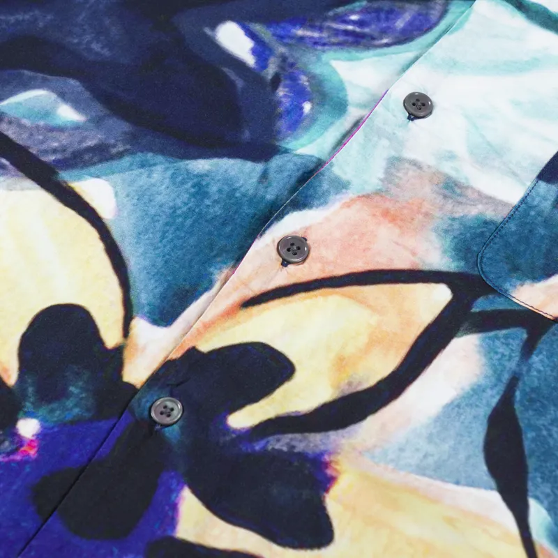 Obey Requiem Woven Shirt Strong Blue Multi-2