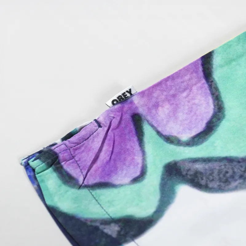 Obey Requiem Woven Shirt Strong Blue Multi-4