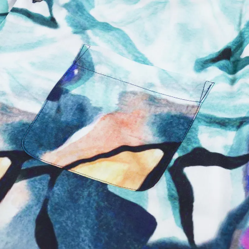 Obey Requiem Woven Shirt Strong Blue Multi-3