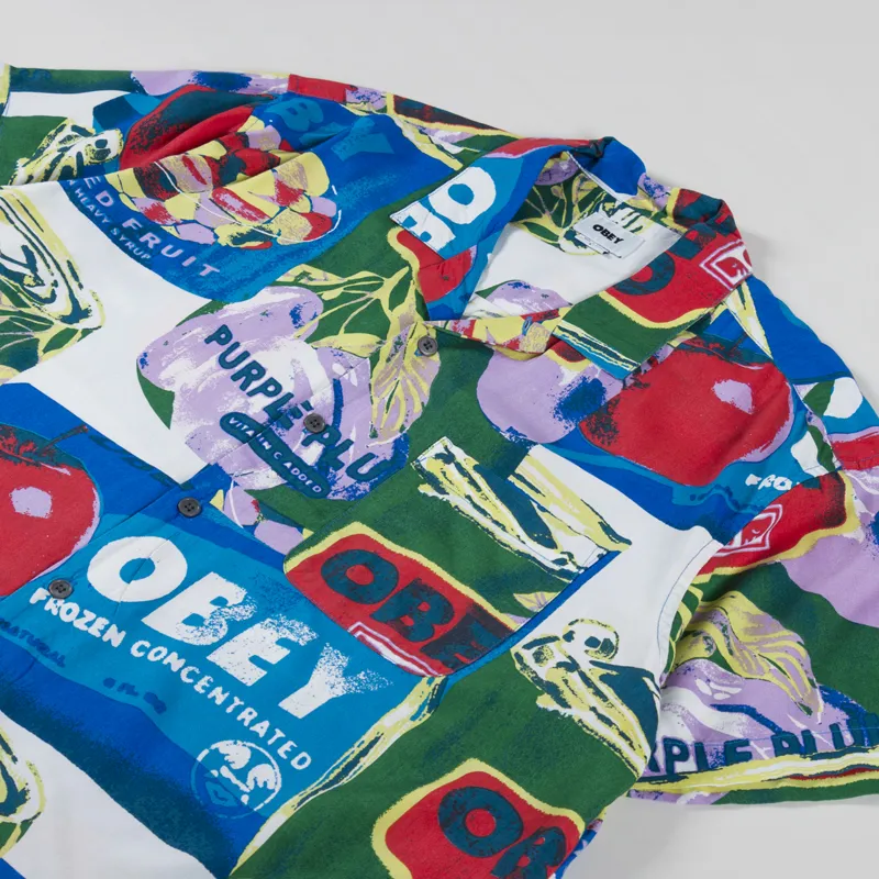Obey Fruit Cans Shirt Black Multi-2