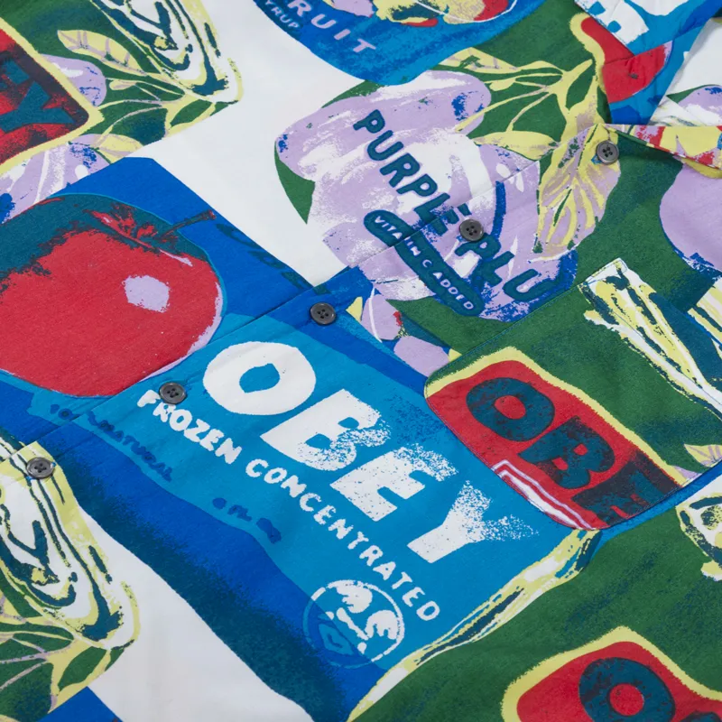 Obey Fruit Cans Shirt Black Multi-4