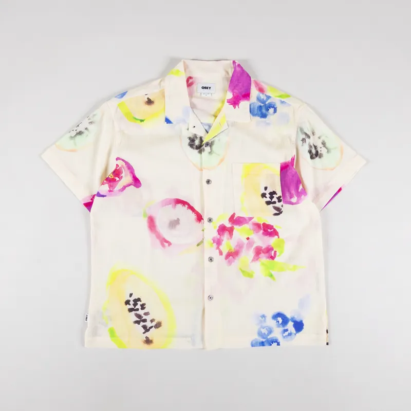 Obey Soft Fruits Woven Shirt Blush Multi