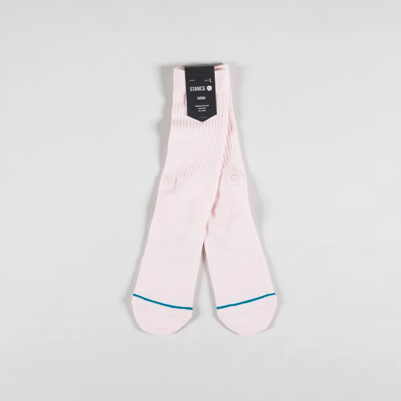Stance Icon Crew Sock Pink-1