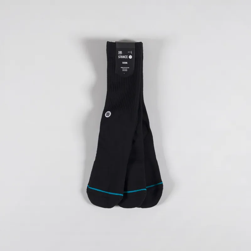 Stance Icon Crew Sock Black - 3 Pairs-1