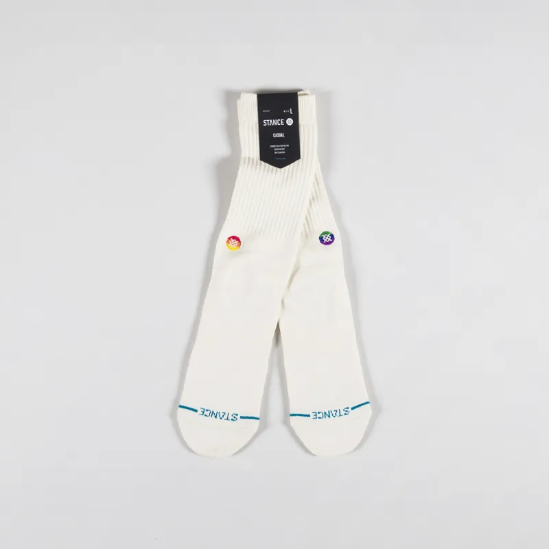 Stance Love Crew Socks White-1