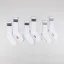 Healthknit 3 Pairs Striped Crew Socks White Grey Navy Black