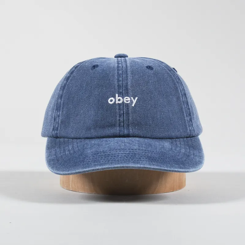Obey Pigment Lowercase 6 Panel Cap Navy-1
