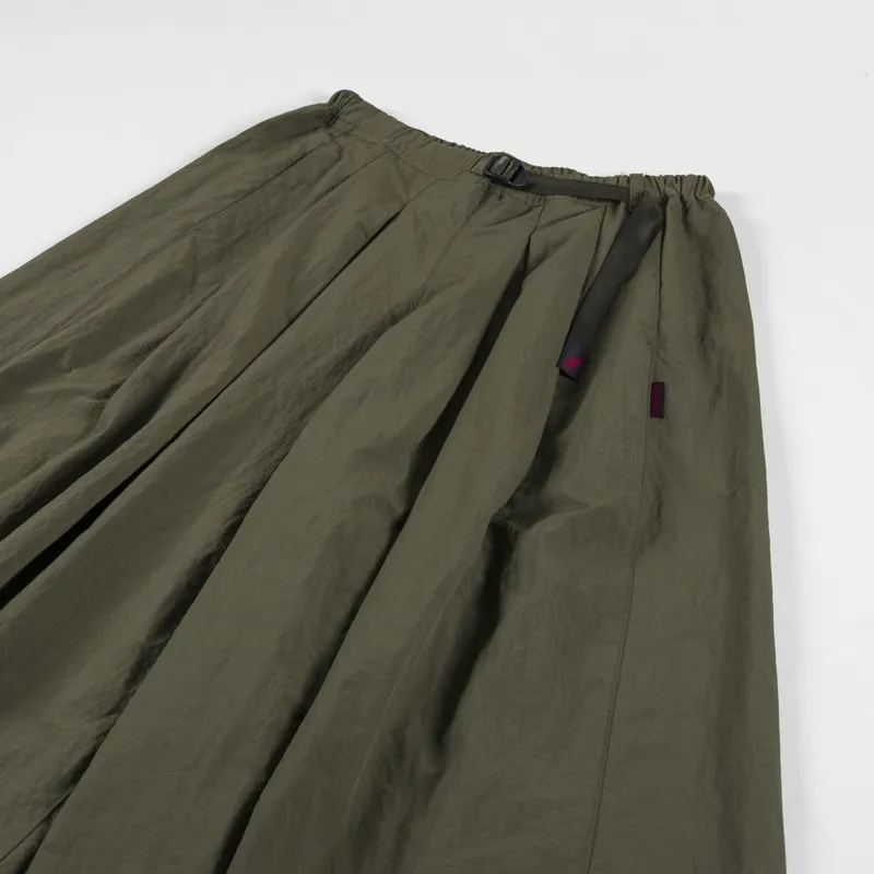Gramicci Womens Nylon Flare Pant Deep Olive-7