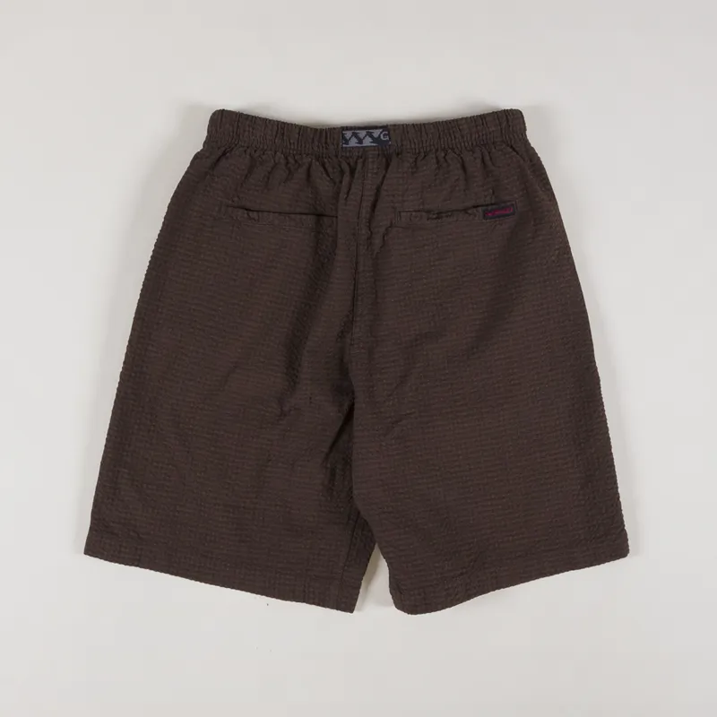 Gramicci OG Micro Plaid Seersucker G-Short Tobacco-1