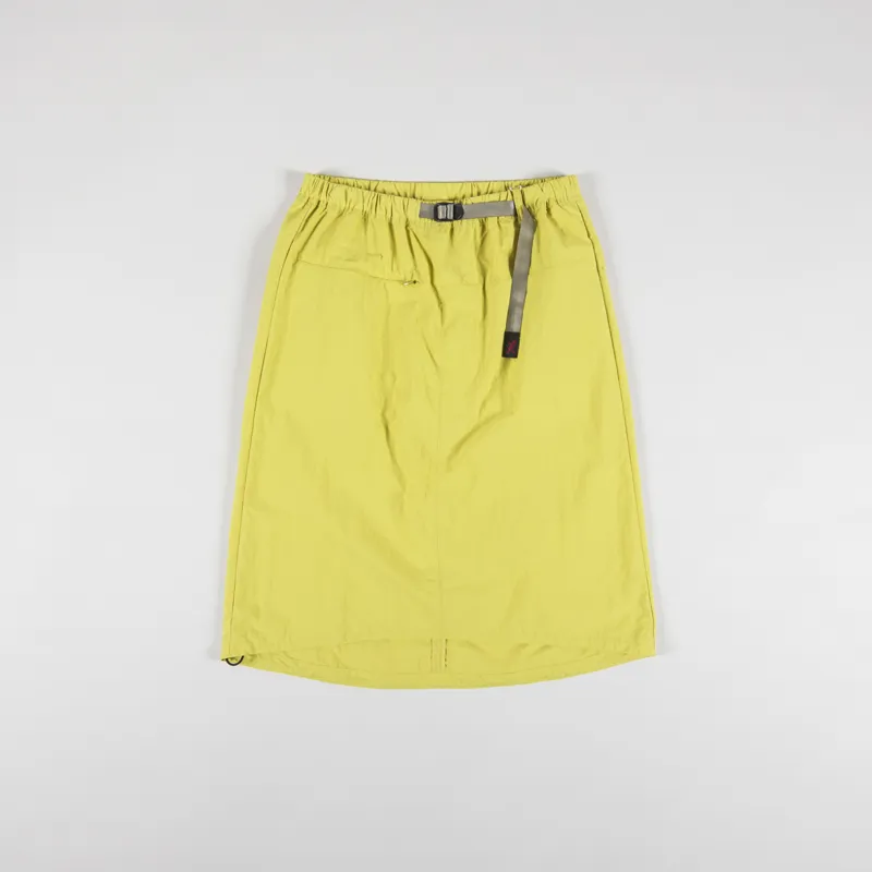 Gramicci Womens Nylon Packable Midi Skirt Canary Yellow