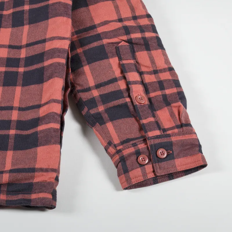 Patagonia Insulated Midweight Fjord Flannel Shirt Burl Red-5