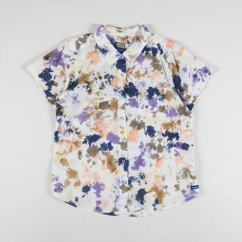 Kavu Womens Girl Party Short Sleeve Shirt Gelato Tie Dye