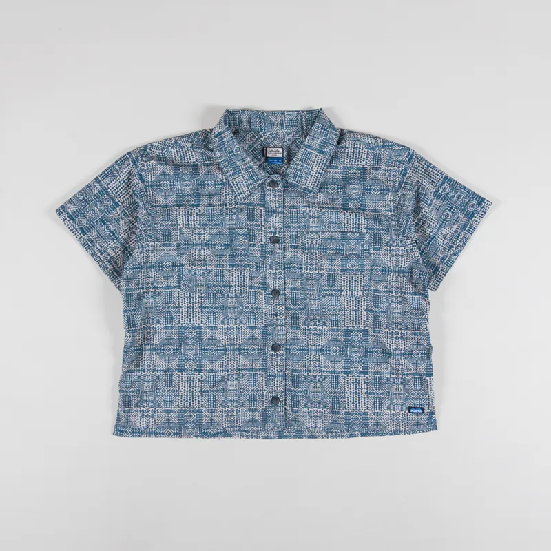Kavu Womens Sea La Vie Short Sleeve Shirt Beach Motif