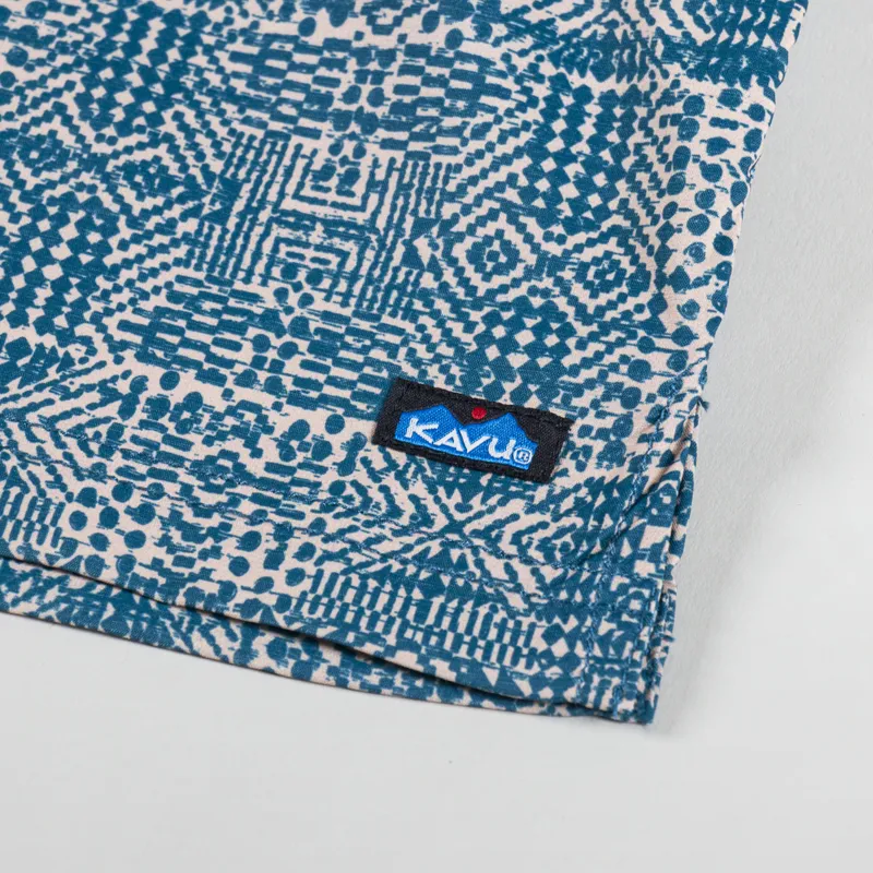 Kavu Womens Sea La Vie Short Sleeve Shirt Beach Motif-7