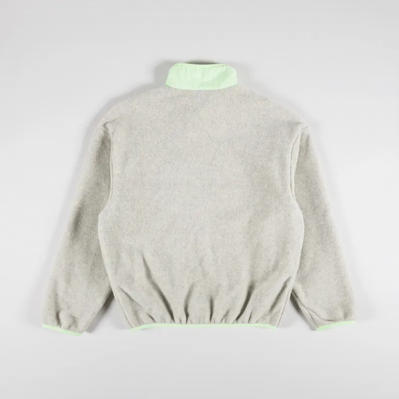 Patagonia Womens Synchilla Fleece Jacket Oatmeal Salamander Green-6