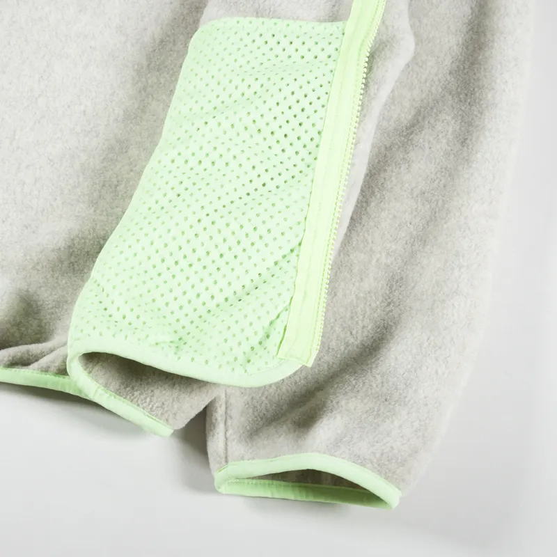 Patagonia Womens Synchilla Fleece Jacket Oatmeal Salamander Green-11