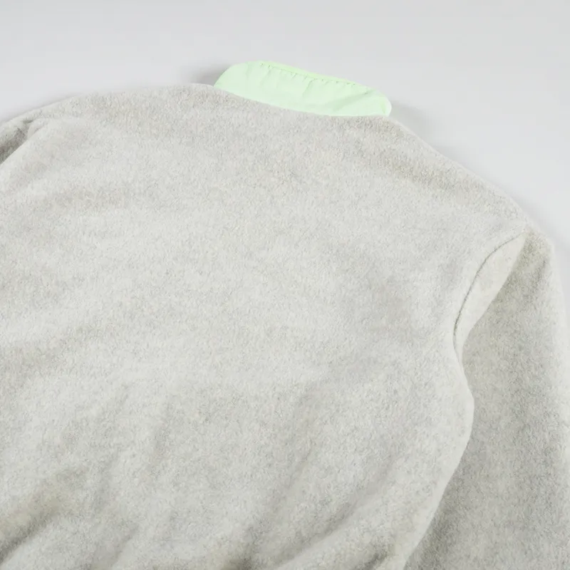 Patagonia Womens Synchilla Fleece Jacket Oatmeal Salamander Green-8