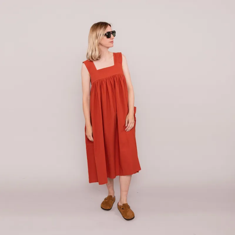 L.F.Markey Womens Cameron Dress Brick Red-1