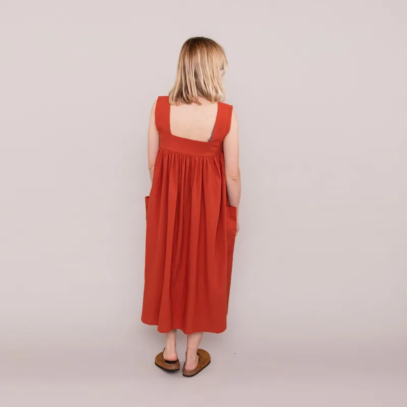L.F.Markey Womens Cameron Dress Brick Red-2