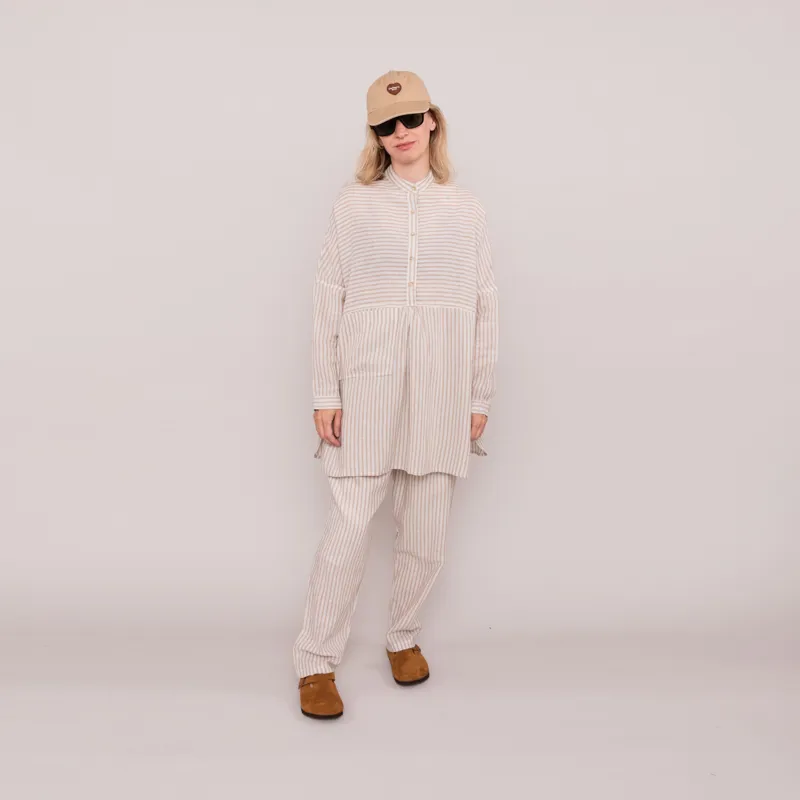 L.F.Markey Womens Lennon Trousers Almond Stripe-2