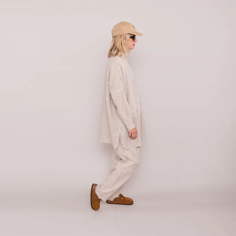 L.F.Markey Womens Lennon Trousers Almond Stripe-4