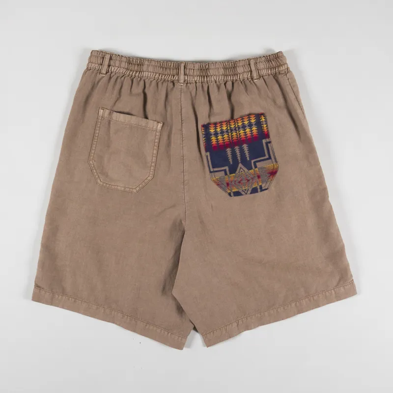 Pendleton Utility Patchwork Shorts Khaki Harding Print-1