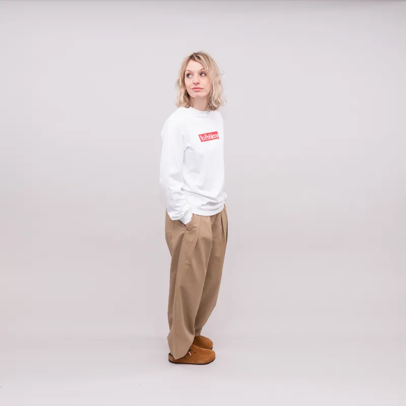 Aries Womens Problemo Supremo Long Sleeve T Shirt White-2