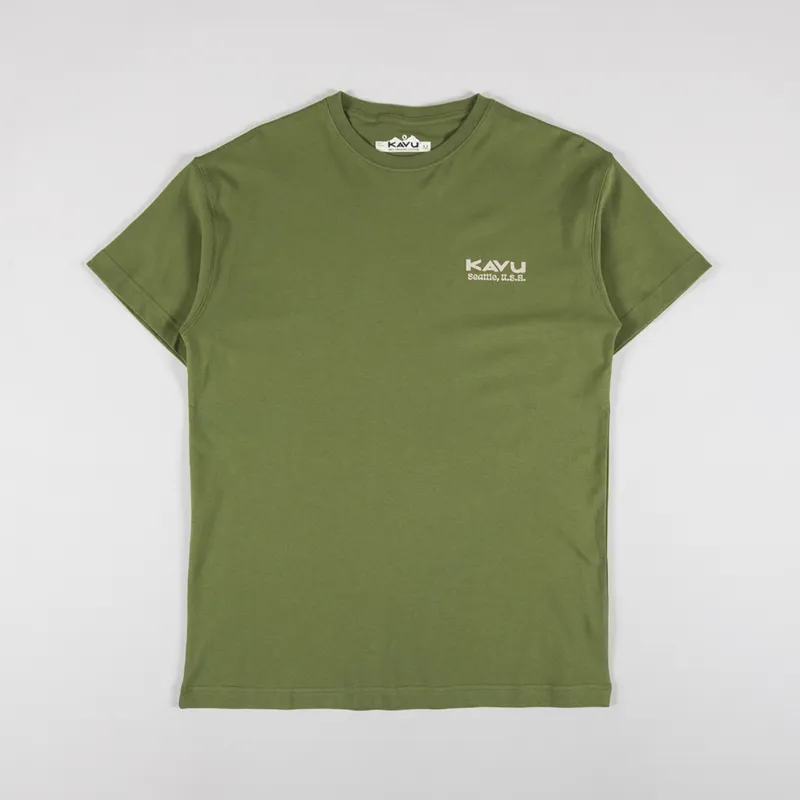 Kavu Botanical Society T Shirt Green Moss-1