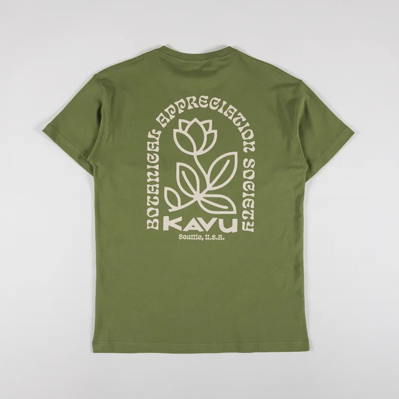 Kavu Botanical Society T Shirt Green Moss