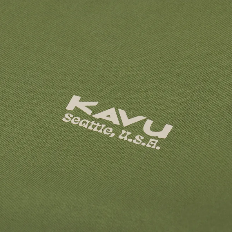 Kavu Botanical Society T Shirt Green Moss-5