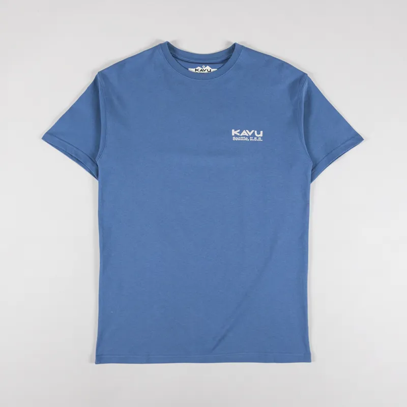 Kavu Botanical Society T Shirt Coronet Blue-1