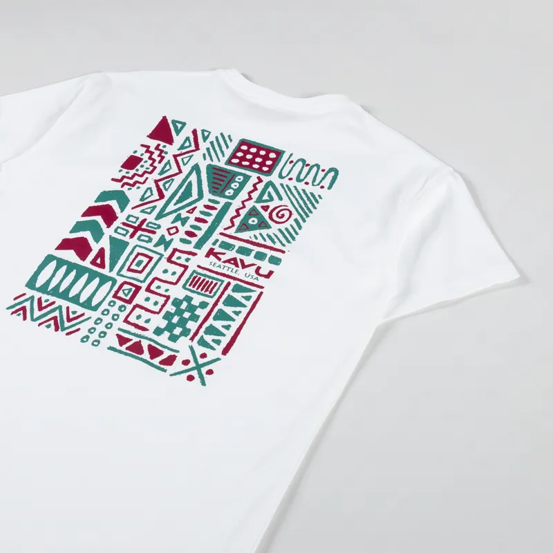 Kavu Chalk Marks T Shirt White-2