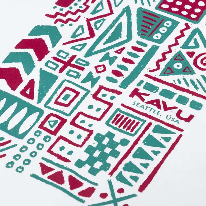 Kavu Chalk Marks T Shirt White-4