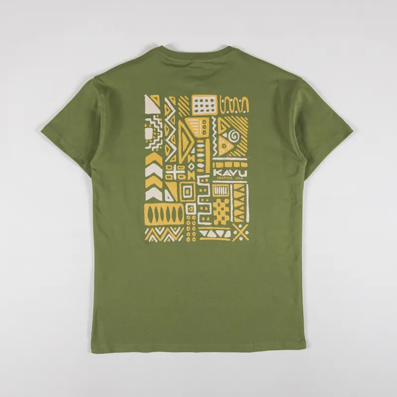 Kavu Chalk Marks T Shirt Green Moss