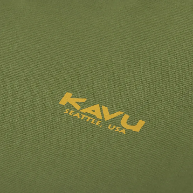 Kavu Chalk Marks T Shirt Green Moss-5