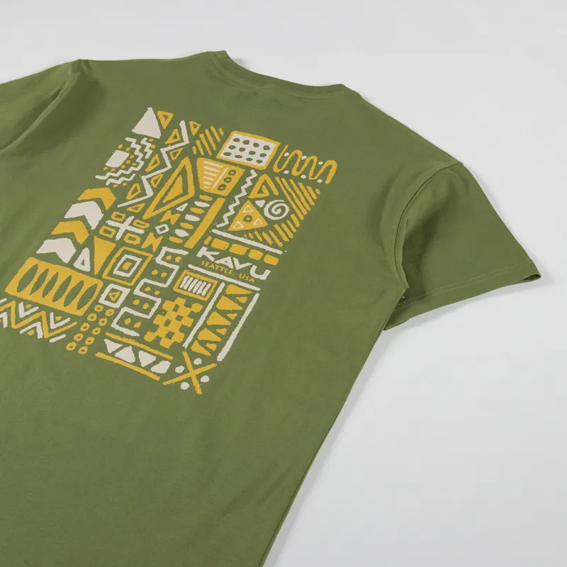 Kavu Chalk Marks T Shirt Green Moss-2