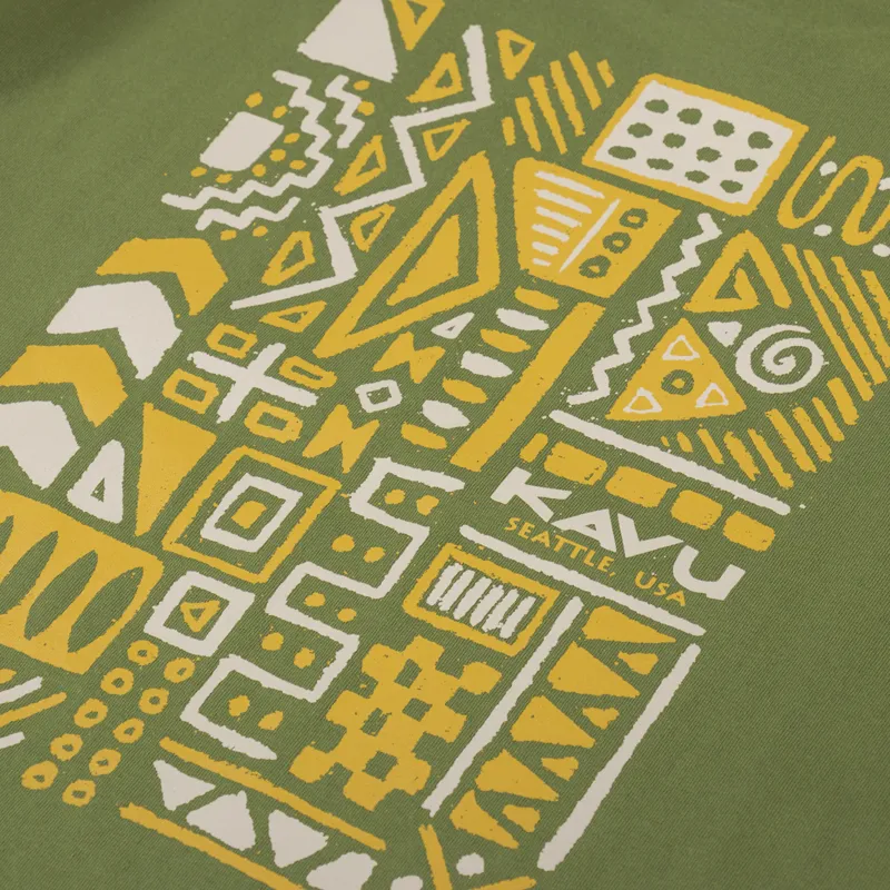 Kavu Chalk Marks T Shirt Green Moss-4