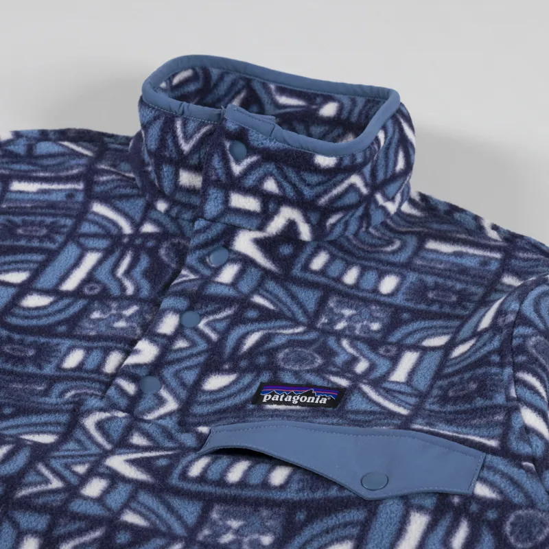 Patagonia Lightweight Synchilla Snap-T Fleece Pullover New Visions New Navy-2