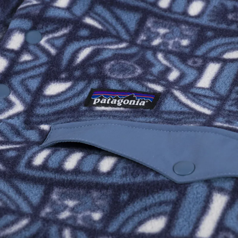 Patagonia Lightweight Synchilla Snap-T Fleece Pullover New Visions New Navy-3