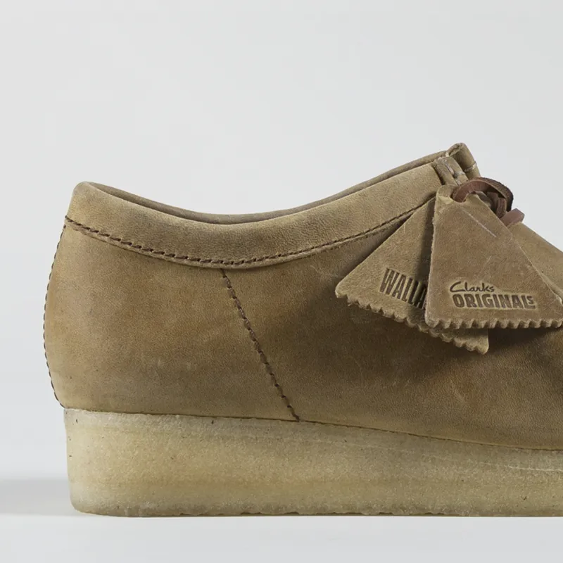 Brown leather wallabees deals