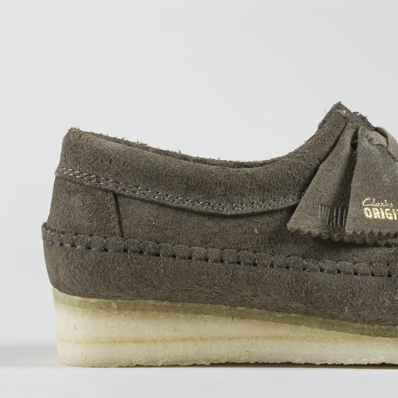 Clarks Originals Weaver Shoes Pale Khaki Suede-4