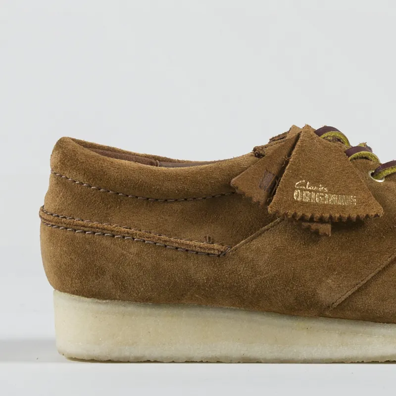 Clarks Originals Wallabee Boat Shoes Cola Suede-4